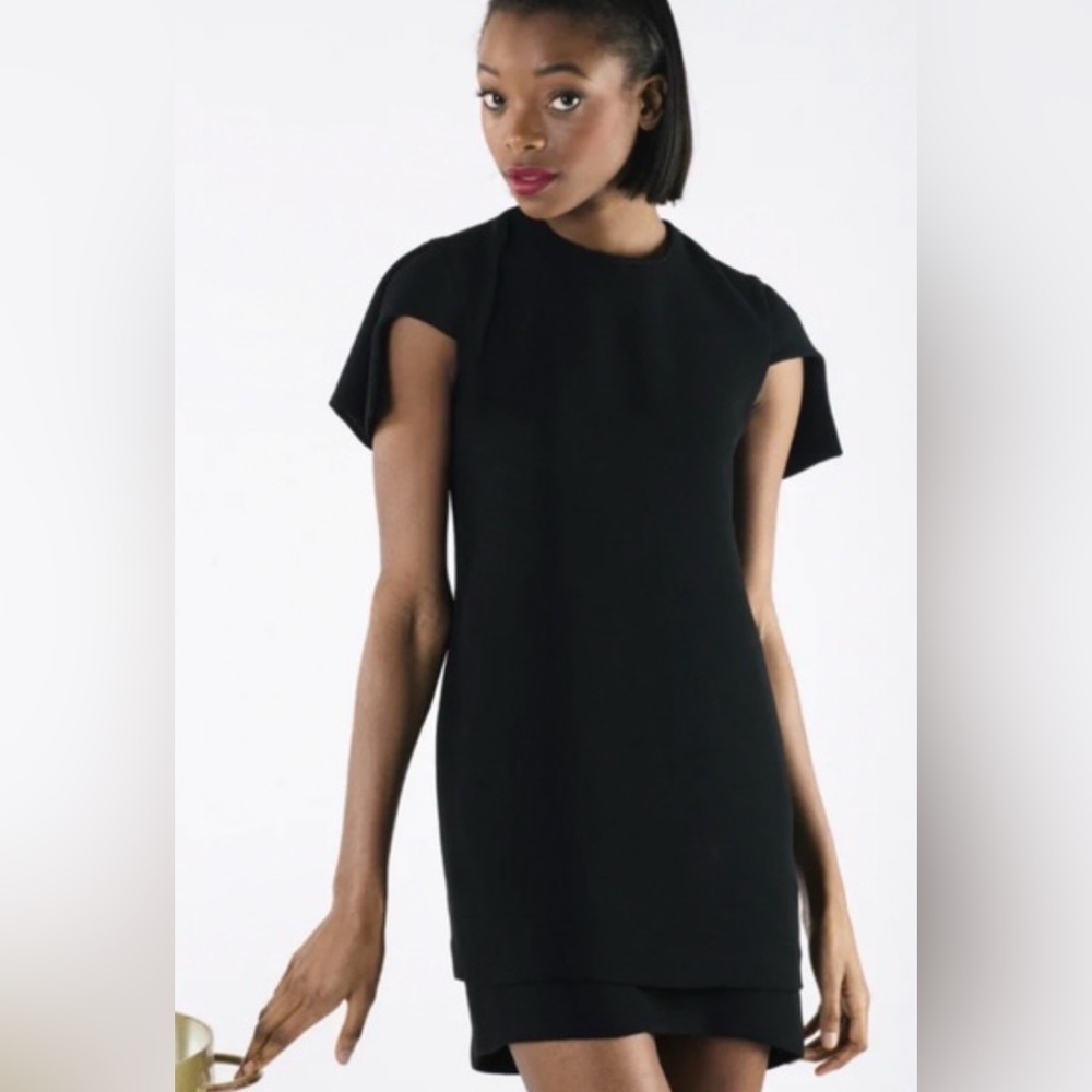 Brandon Maxwell Capelet Black runway dress Sz 4/6 (Estimated)